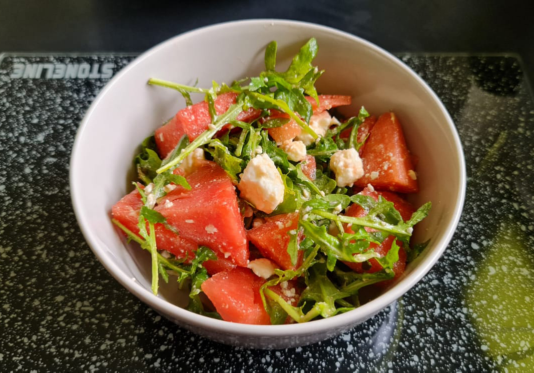 Rezept Wassermelone-Feta-Rucola-Salat